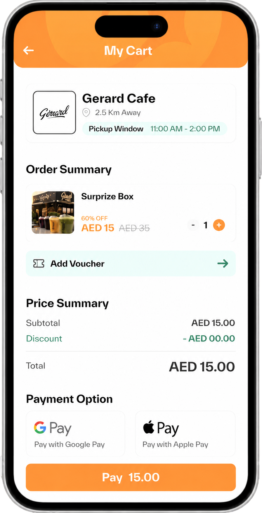 The Sahla checkout screen